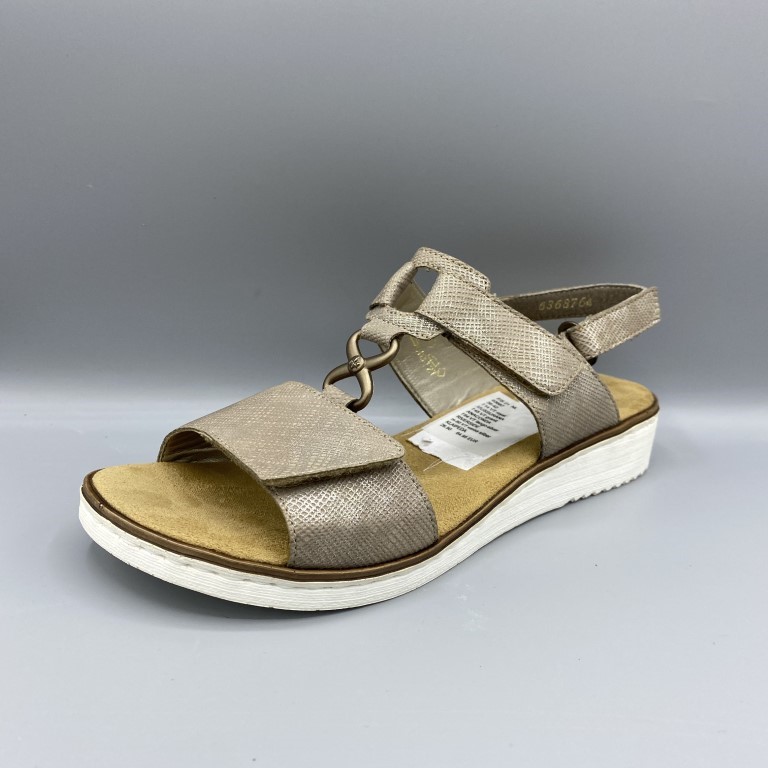 Rieker sandalen beige metallic Modeschoenen
