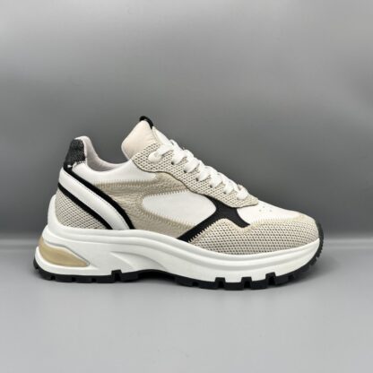 001 VIA VAI sneakers wit beige zwart