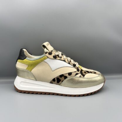 040 Iqònic sneakers beige goud panter