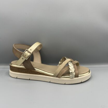 139 Porronet sandalen taupe brons