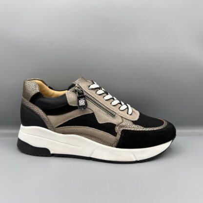 269 Helioform sneakers zwart taupe