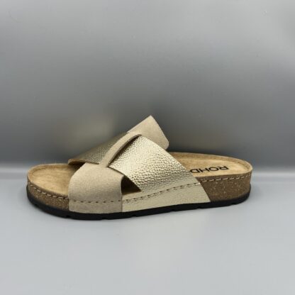 313 Rohde slippers goud beige