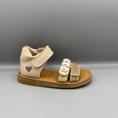 013 Shoesme sandalen beige bloemetjes