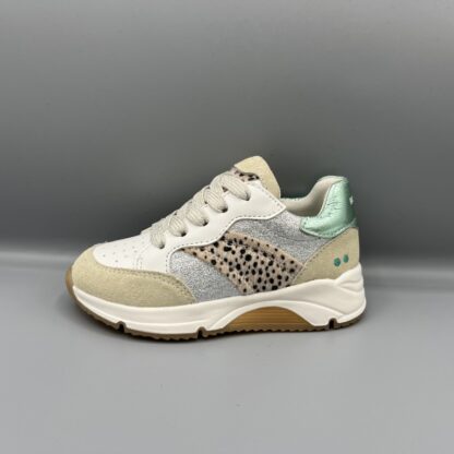 054 Bunnies jr. sneakers beige zilver stipjes