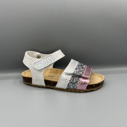 106 Develab sandalen zilver roze