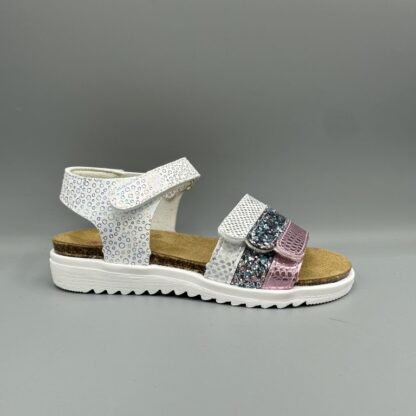 106 Develab sandalen zilver roze