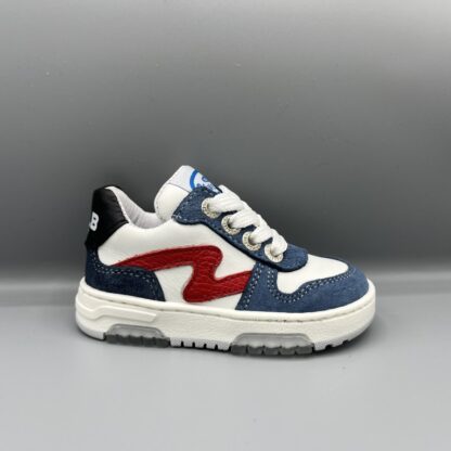 122 Develab sneakers wit blauw rood