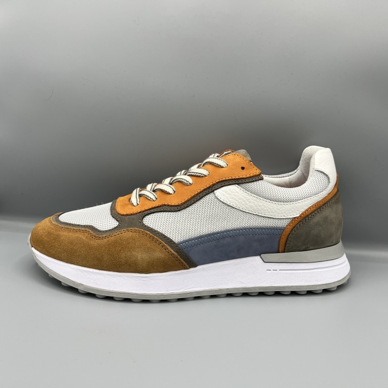 Marco Tozzi sneakers cognac oranje wit