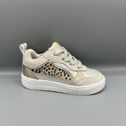 045 Bunnies jr. sneakers beige zilver stipjes