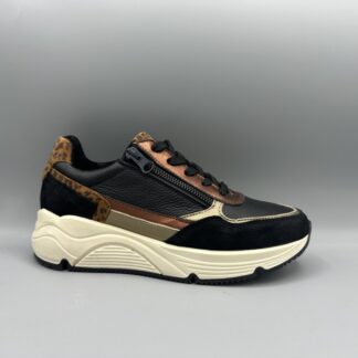 025 Bridge sneaker zwart brons goud
