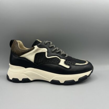 027 Bridge sneaker zwart goud