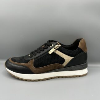 036 Marco Tozzi sneakers zwart cognac