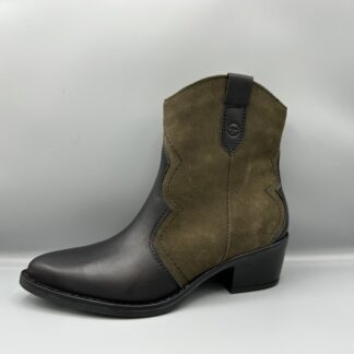 059 Tamaris western laarsje zwart groen