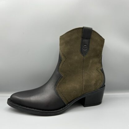 059 Tamaris western laarsje zwart groen