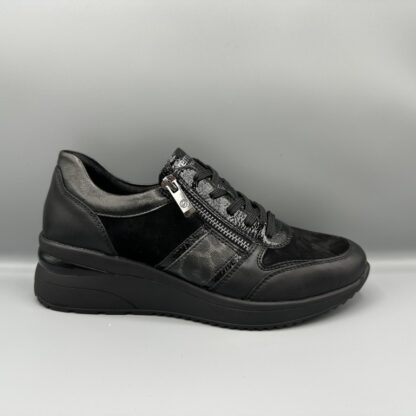 096 Remonte sneakers zwart panter