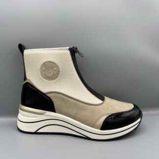 099 Remonte laarsje zwart beige