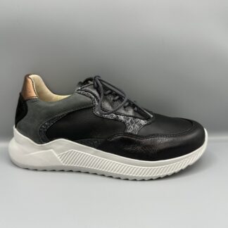 176 Wolky sneakers antraciet zilver metallic