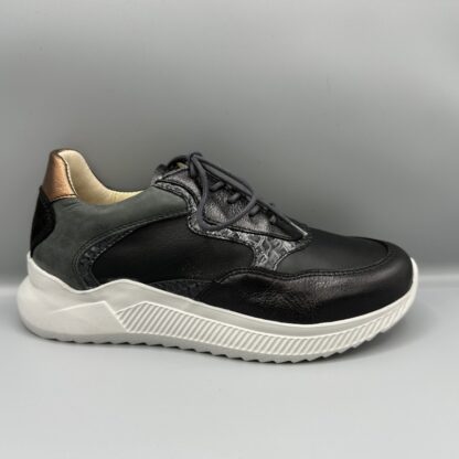 176 Wolky sneakers antraciet zilver metallic