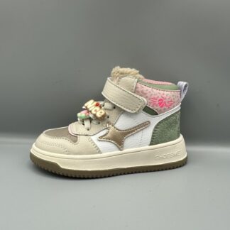 292 Shoesme boot beige roze groen