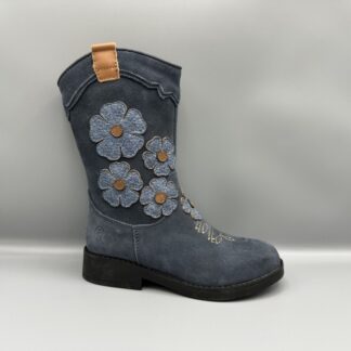 299 Shoesme western laarsje blauw bloemen