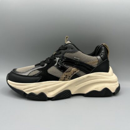 030c Posh sneakers zwart grijs