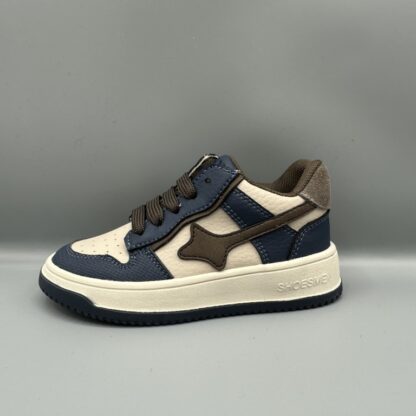 317 Shoesme sneakers beige blauw bruin