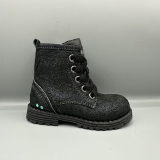 345 Bunnies jr. bikerboot zwart glitter