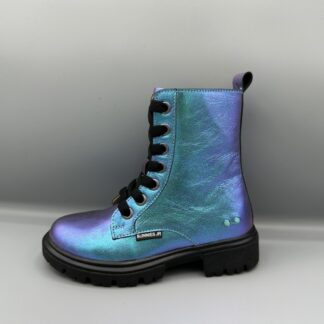 349 Bunnies jr. bikerboot blauw paars metallic