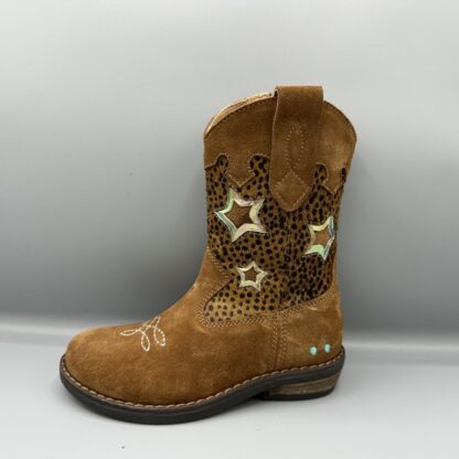 354 Bunnies jr. western laarsje cognac panter