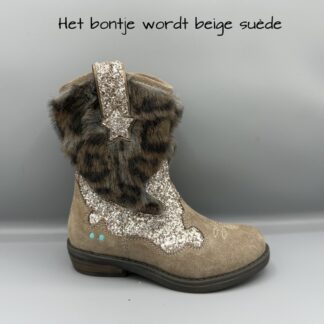 356 Bunnies jr. western laarsje beige glitter