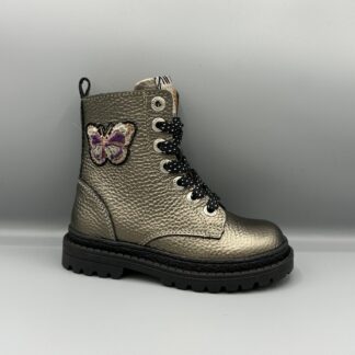 396 Develab bikerboot zilver metallic vlinder
