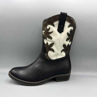 430 Gattino western laarsje zwart beige brons