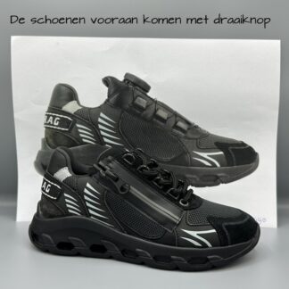487 Red Rag schoenen met draaiknop zwart