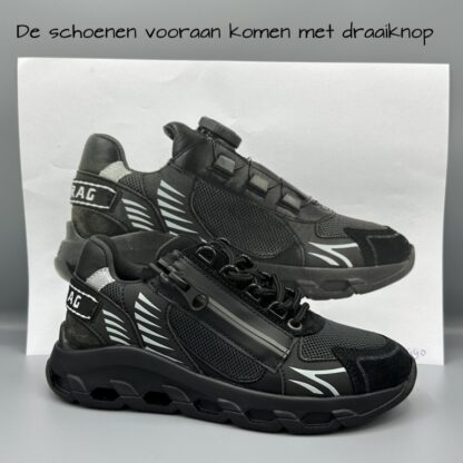 487 Red Rag schoenen met draaiknop zwart