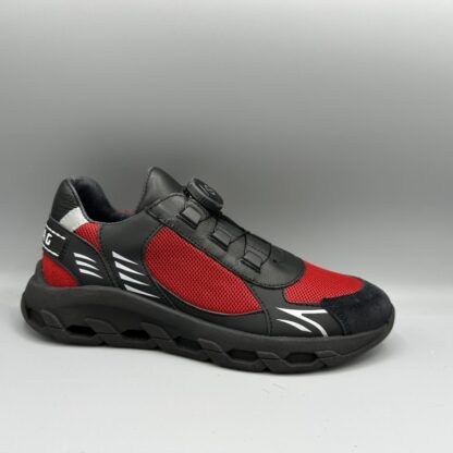 488 Red Rag schoenen met draaiknop rood zwart