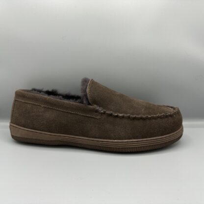 284  Rohde bont pantoffels bruin suède