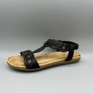 037 Bridge sandalen zwart