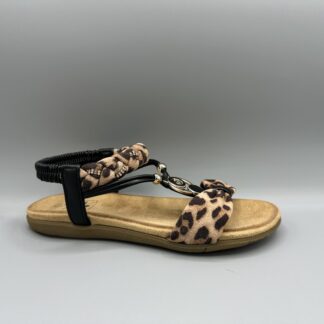039 Bridge sandalen zwart panter