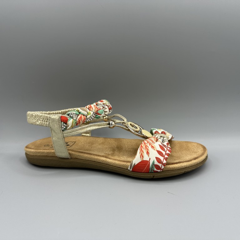 040 Bridge sandalen goud multicolor