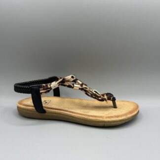 044 Bridge sandalen zwart panter