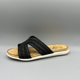 046 Bridge slippers zwart
