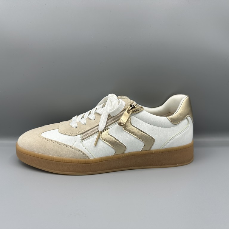 056 Marco Tozzi sneakers wit goud