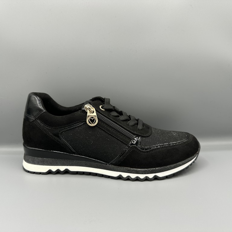 064 Marco Tozzi sneakers zwart glitter