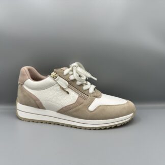 083 Tamaris comfort sneakers wit beige roze