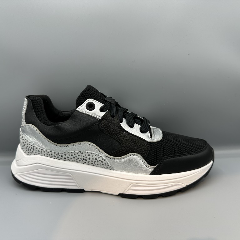 105 Xsensible sneakers zwart zilver