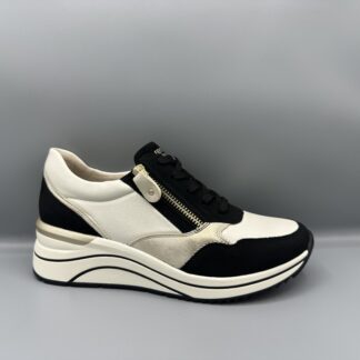 128 Remonte sneakers beige zwart