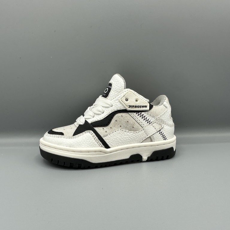 156 Pinocchio sneakers wit zwart