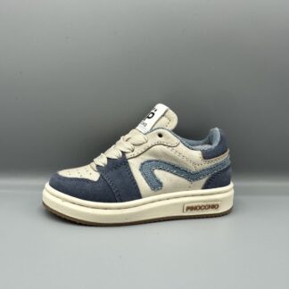 157 Pinocchio sneakers blauw beige