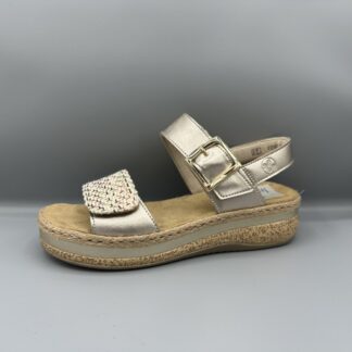 173 Rieker sandalen goud