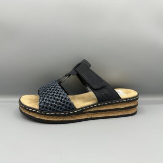 182 Rieker slippers blauw
